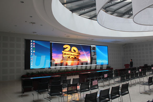 东升国际官网科技低亮、高灰、高刷UTV高清LED显示屏亮相武汉建委中心