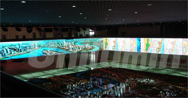 UTV高清幼间距LED显示屏在天津家堡金融区服务中心大楼项目